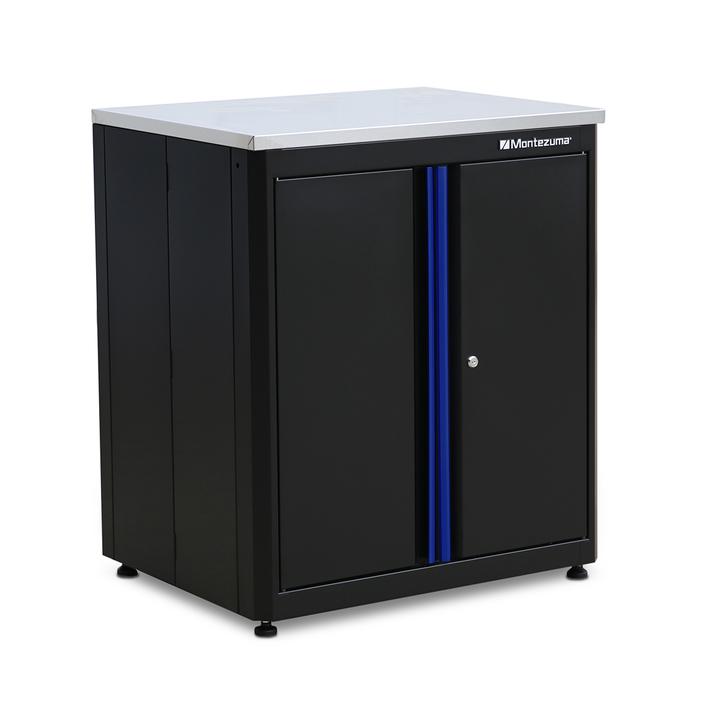 Montezuma 2-Door Base Garage Cabinet with Stainless Steel Top - Senior.com Garage Cabinets